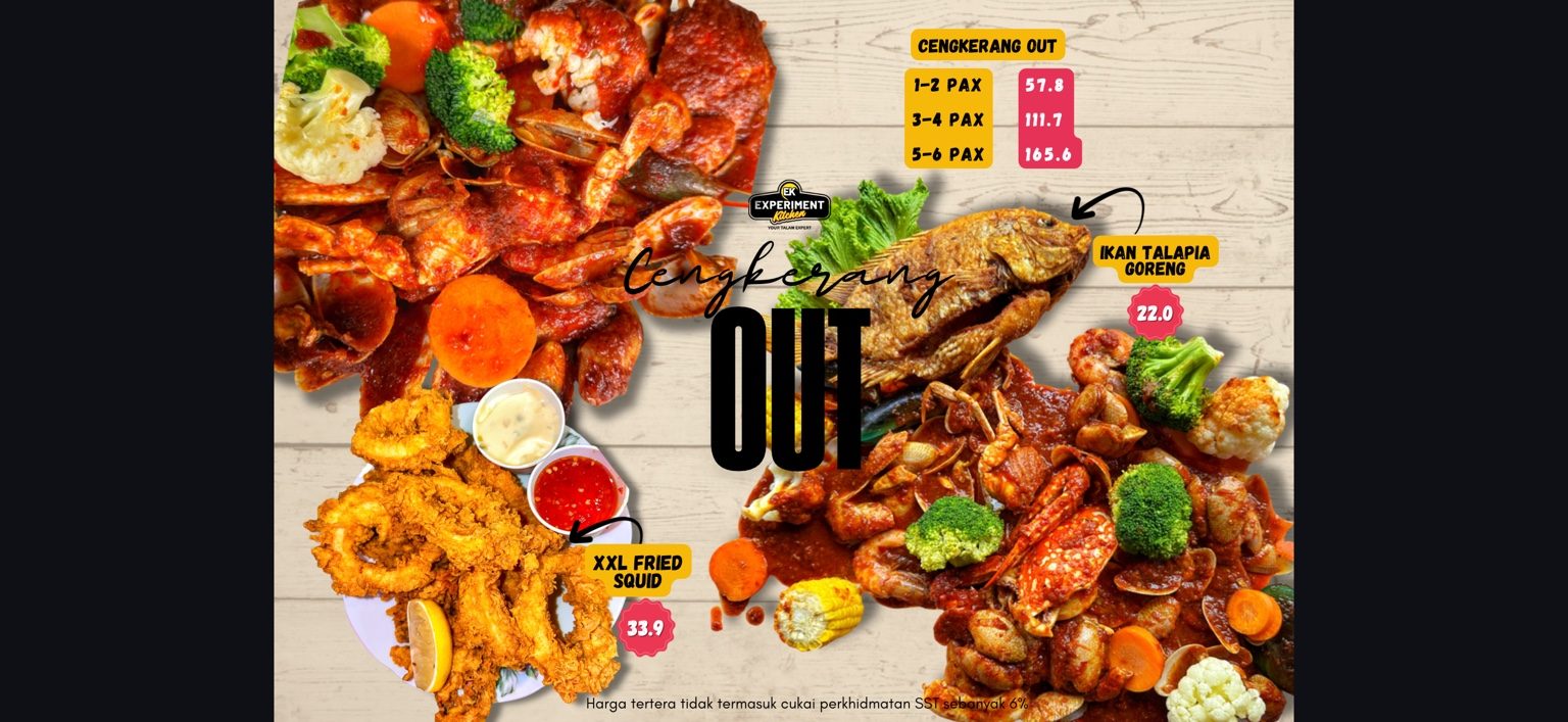 Experiment Kitchen Cheras Cengkerang Out menu